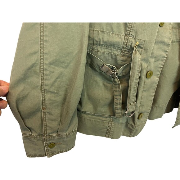 G1 Spring Goods Cargo Jacket  Women's Size 8  Belted Lightweight Utility   Green - Picture 3 of 8